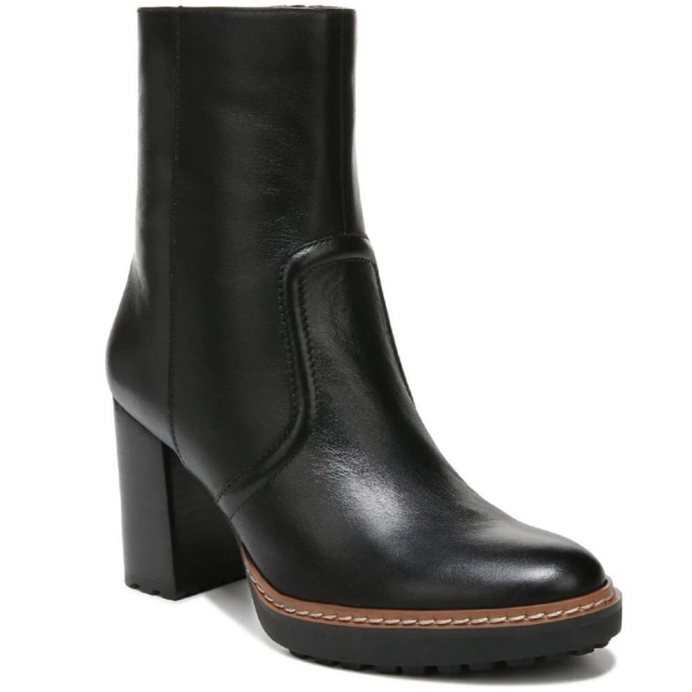 Naturalizer Black Leather Catie Ankle Boots